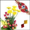 Rakhi with Flowers 