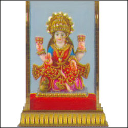 Lakshmi seated on a decorated lotus - Click here to View more details about this Product
