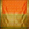 Orange with Green Border Kanjeevaram Silk Saree 