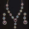 Multi color floral design necklace set-20 - Click here to View more details about this Product