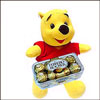 Pooh Bear n Ferraro Rocher Chocolates - Click here to View more details about this Product