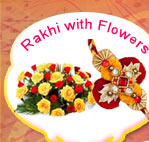 Rakhi with Flowers