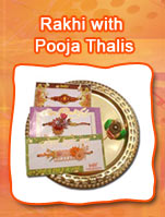 Rakhi with Pooja Thalis