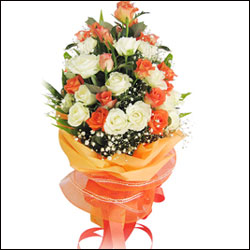"25 Mixed Roses flower bunch - Click here to View more details about this Product