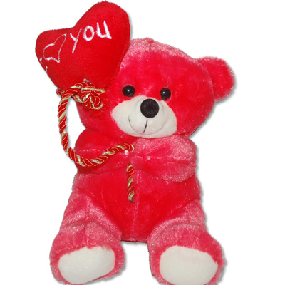 dark pink teddy bear