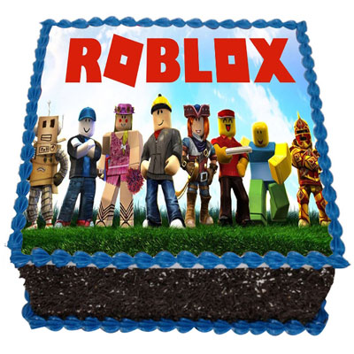 Roblox Theme Photo cake - 2kgs (Photo Cake) - send Cartoon Photo Cakes to  India, Hyderabad