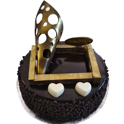 Basic new simple cake design - 61 (chocolate garnishing) - YouTube