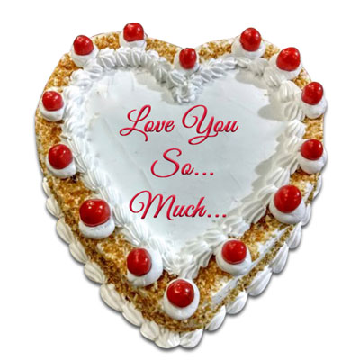 Buy/Send Heart Shaped Butterscotch Cake- Half Kg Online- FNP
