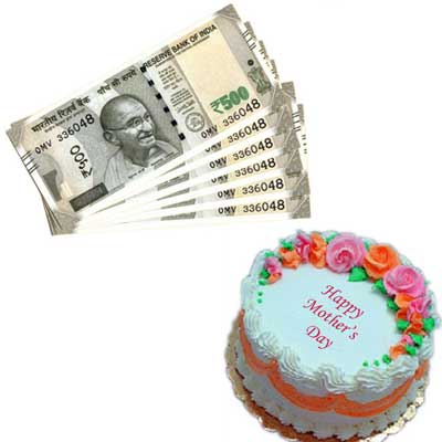 "Cash - Rs. 3,001 with Round shape Pineapple  cake - 1kg - Click here to View more details about this Product