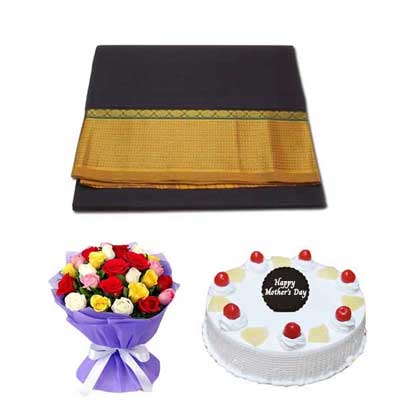 "Yellow colour Venkatagiri Seiko saree SLSM-21 - Click here to View more details about this Product