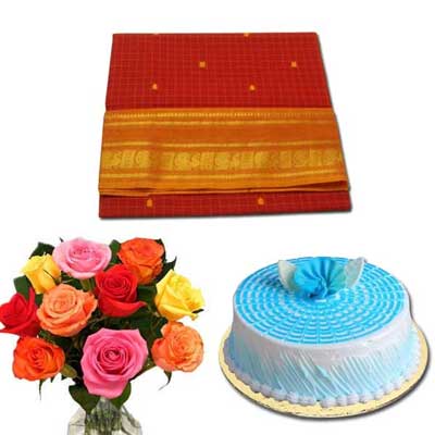 "Fancy Rakhi -  FR- 8160 A (Single Rakhi), chocolate cake - 1kg - Click here to View more details about this Product