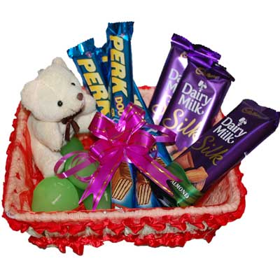 Milk Chocolate Gift With Teddy Bear