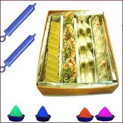 "Holi wishes - Kaju Assorted Sweet Hamper - Click here to View more details about this Product