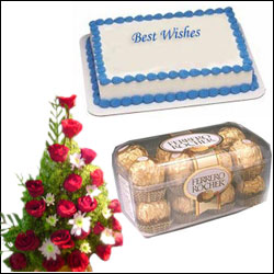 "Red Roses Flower Box - code BF02 - Click here to View more details about this Product