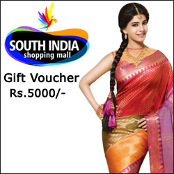 Send South India Shopping Mall Gift Vouchers To Hyderabad Guntur