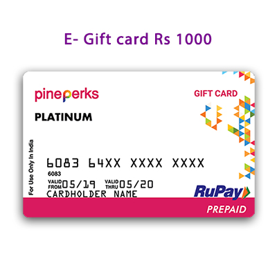 "E - Gift Card Worth Rs.1000/- - Click here to View more details about this Product