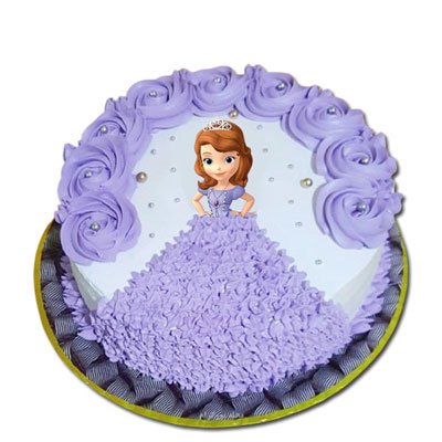 "Disney Princess blue berry cake - 2kg (photo cake) - code D01 - Click here to View more details about this Product
