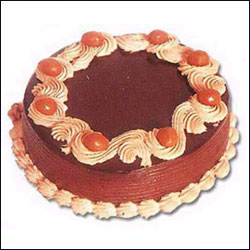 "Delicious Round shape Chocolate cake - 1kg (code PC16) - Click here to View more details about this Product