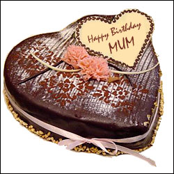 "Heart for Mum -2.5  Fresh Cream Cake - Click here to View more details about this Product