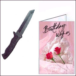 "Musical Knife and Greeting Card - Click here to View more details about this Product