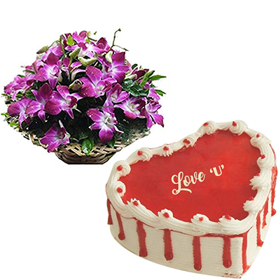 "Graceful Hearts ( 4Kgs 2 Tier Cake) - Click here to View more details about this Product