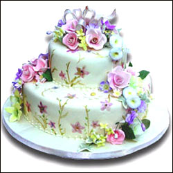 "Multi-layered Cake (Fandant Cake) - Click here to View more details about this Product