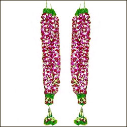 "Pair of Pink Orchids Petals Garland ( 2 Garlands) - Click here to View more details about this Product