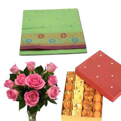 "Letter Shape Red N White Roses Flower Box - code BF16 - Click here to View more details about this Product