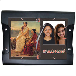 "Customised Wall Clock with Ravi Verma Painting (For Friends) - Click here to View more details about this Product