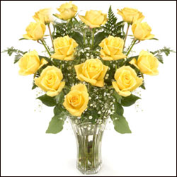 "Yellow Flowers in Vase - Click here to View more details about this Product