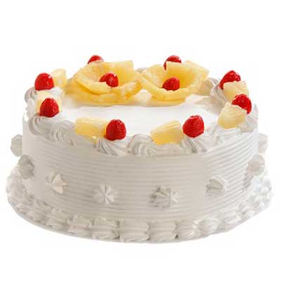 "Delicious Pineapple Eggless Cake - 1kg - Click here to View more details about this Product
