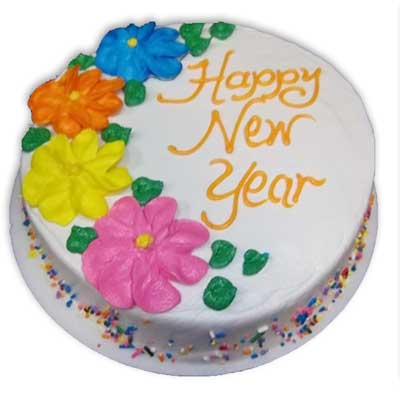 "New Year Round vanilla  Cake - 1.5kgs - Click here to View more details about this Product