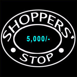 "Shoppers Stop Gift Voucher for Rs.5000/- - Click here to View more details about this Product
