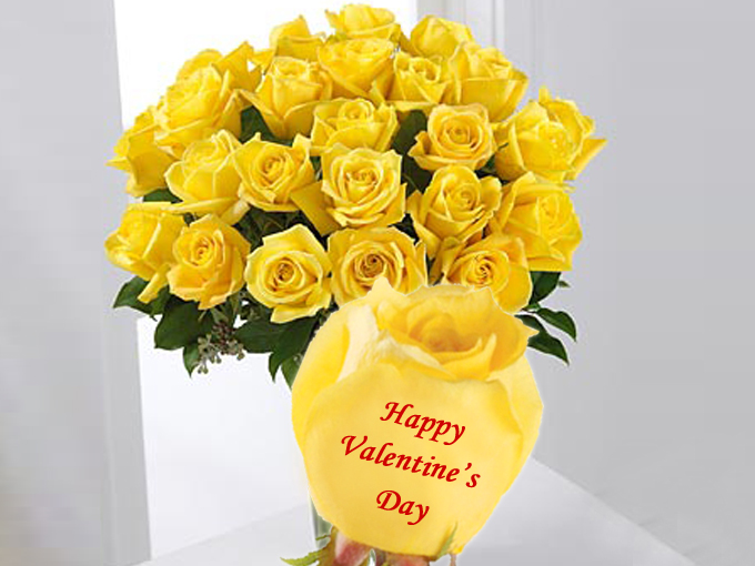 "Talking Roses (Print on Rose) (25 Yellow Roses) - Click here to View more details about this Product