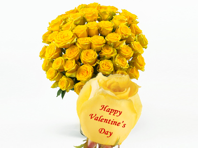 "Talking Roses (Print on Rose) (50 Yellow Roses) - Click here to View more details about this Product